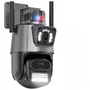 Câmera De Segurança Externa Dupla 4k, 6mp, Sirene Policial, Visão Noturna, Wifi