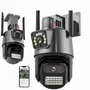Câmera De Segurança Externa Dupla 4k, 6mp, Sirene Policial, Visão Noturna, Wifi