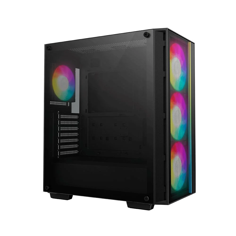 Gabinete Gamer Deepcool Matrexx 55 Mesh V4 C Mid Tower Atx Com 4 Fans ARGB Preto