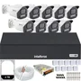 Kit 9 Câmeras Full Color C/áudio Dvr Intelbras 16ch 2TB