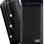 Carregador Portátil Power Bank Universal 10000mah 3 Cabos Integrados Design Leve, Compacto E Ultra Rápido Com Entradas (micro Usb, Usb-c E Ios) LED Com Indicador Bateria