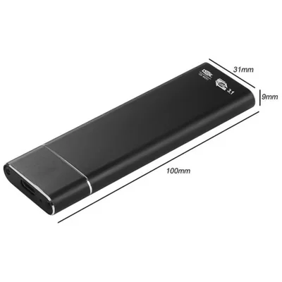 Gaveta Case Para SSD M.2 Sata E Nvme Usb 3.0 Em Alumínio Até 10gbps Kp-hd812 - Prata
