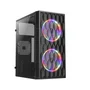 Gabinete Gamer Hive Bg-057 Preto Bluecase - S/fonte / 2x Fan Rainbow / Vidro / Usb 3.0 / Micro-atx / Mini-itx