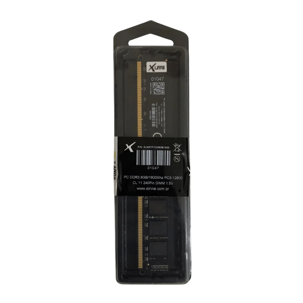 Memória RAM XLinne, 8GB, DDR3, 1600MHz, CL11 Memória RAM XLinne, 8GB, DDR3, 1600MHz, CL11