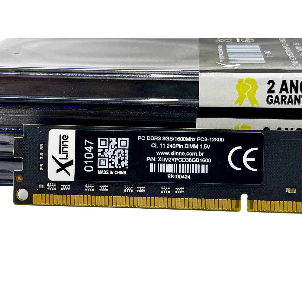 Memória RAM XLinne, 8GB, DDR3, 1600MHz, CL11 Memória RAM XLinne, 8GB, DDR3, 1600MHz, CL11