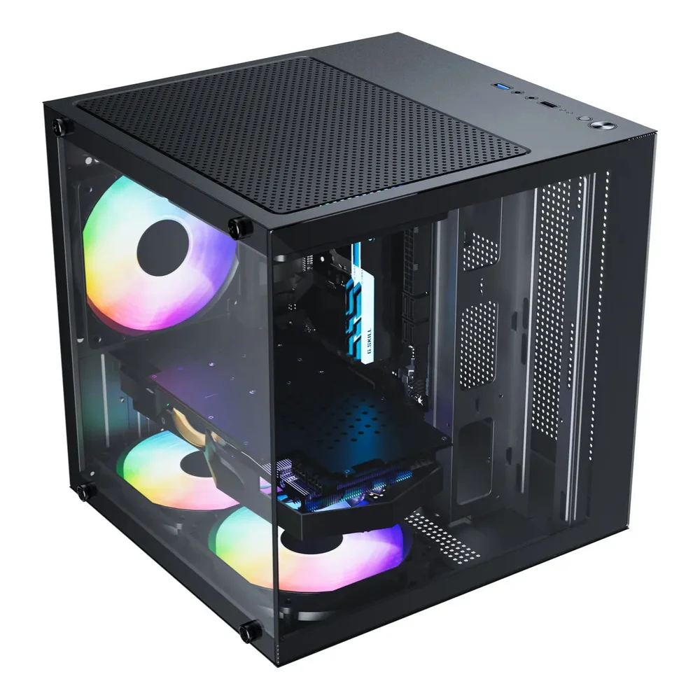 Gabinete Gamer Aquário Life Pro Bg-066 C/ 5 Cooler Fans Preto Gabinete Gamer Aquário Life Pro Bg-066 C/ 5 Cooler Fans Preto