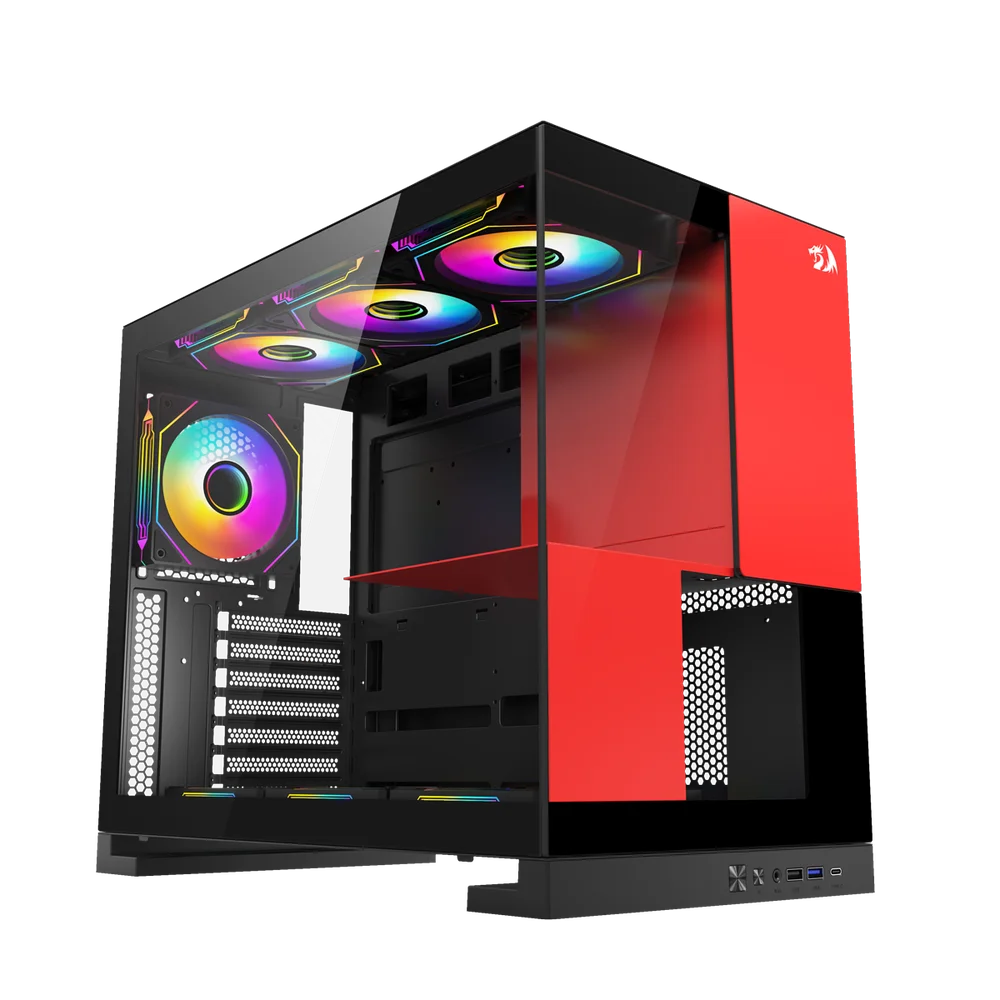 Gabinete Gamer Redragon Eternal Preto E Vermelho Sem Fans Ca-612br Gabinete Gamer Redragon Eternal Preto E Vermelho Sem Fans Ca-612br