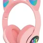 Fone Gatinho Sem Fio LED Bluetooth Infantil Orelha Gato Cat